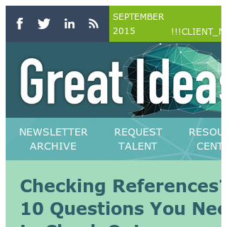 Checking References? 10 Questions You Need to Check Out